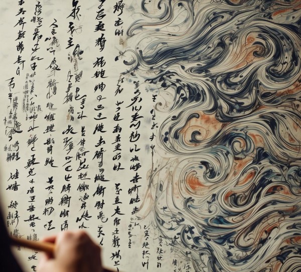 书法艺术，融合动态背景的视觉冲击与文化韵味,书法艺术，融合动态背景的视觉冲击与文化韵味,书法艺术,书法,生活,第1张
