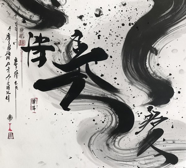 墨舞诗韵，无字诗十四行书法艺术之美,墨舞诗韵，无字诗十四行书法艺术之美,书法艺术,书法,第1张