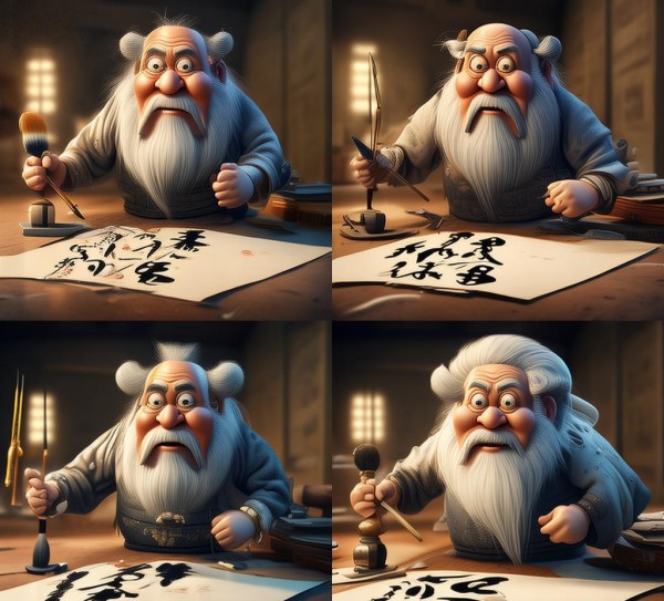 书法界的笑果，揭秘搞笑四大书法名家名字背后的故事,书法界的笑果，揭秘搞笑四大书法名家名字背后的故事,书法艺术,书法,书法名家,第1张