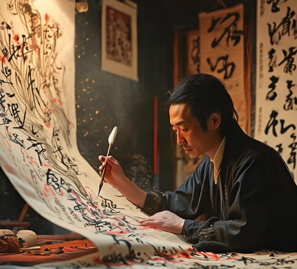欧明德，挥毫泼墨，四溢生花的书法人生画卷,欧明德，挥毫泼墨，四溢生花的书法人生画卷,书法,生活,书法展,第1张