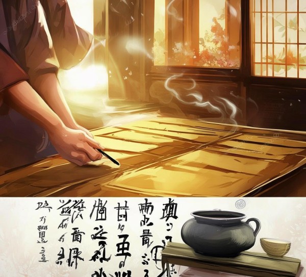 茶禅墨舞，书法动态图片中的茶文化意境探析,茶禅墨舞，书法动态图片中的茶文化意境探析,书法,书法艺术,动态图片,第1张